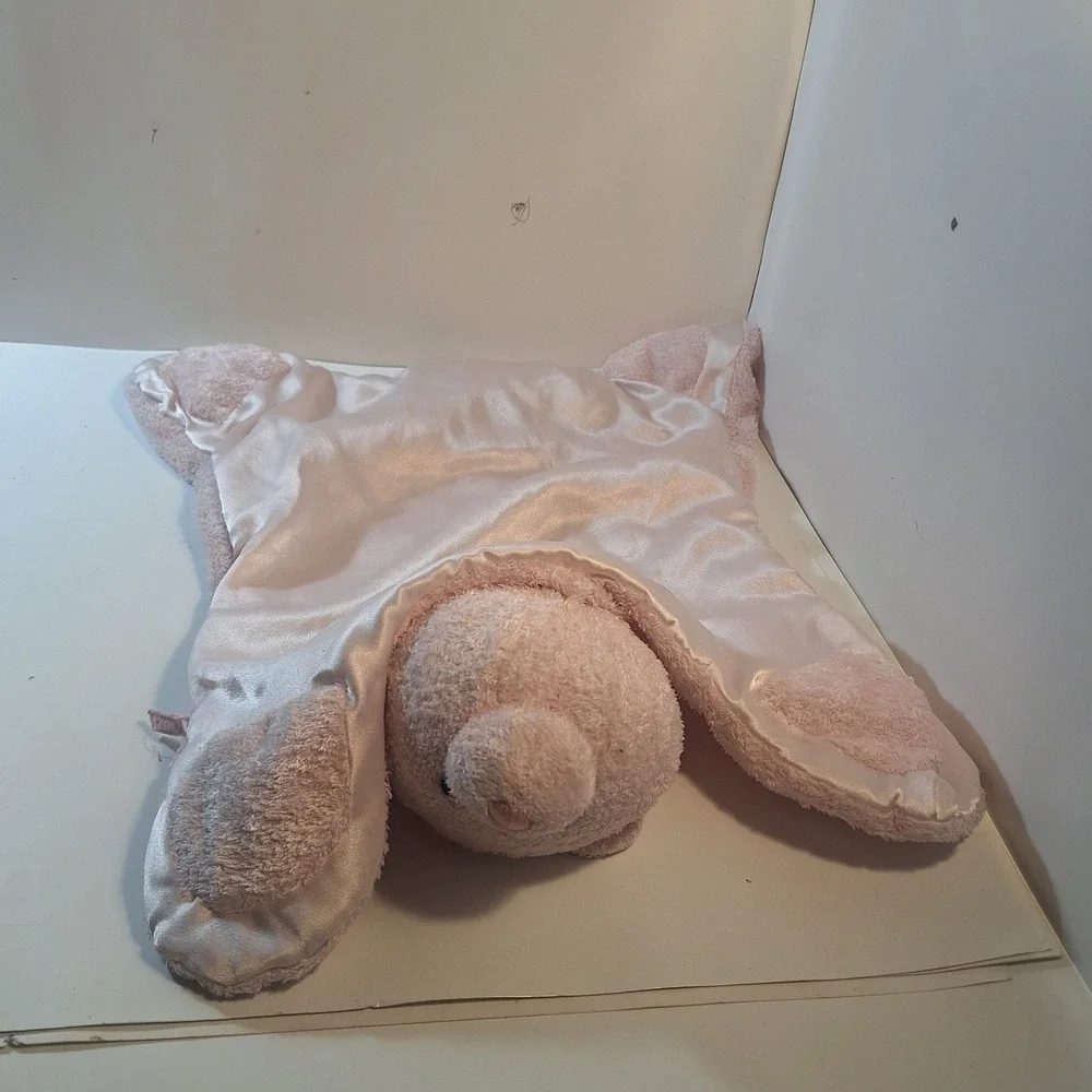 Baby Gund Sweekins Comfy Cozy Hideaways Pink Teddy Bear Satin‎ Pillow Lovey Zip